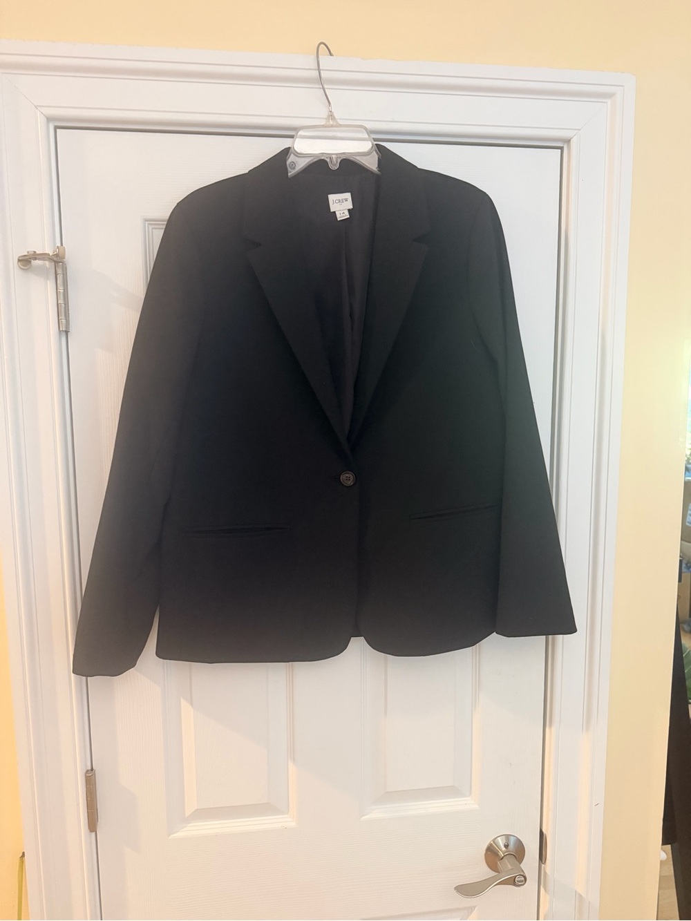 Ladies Size 14 "J. Crew" Black Single-Button Women's Blazer GUC